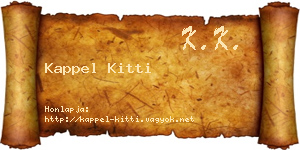 Kappel Kitti névjegykártya